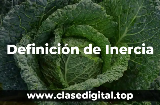 Definición de Inercia