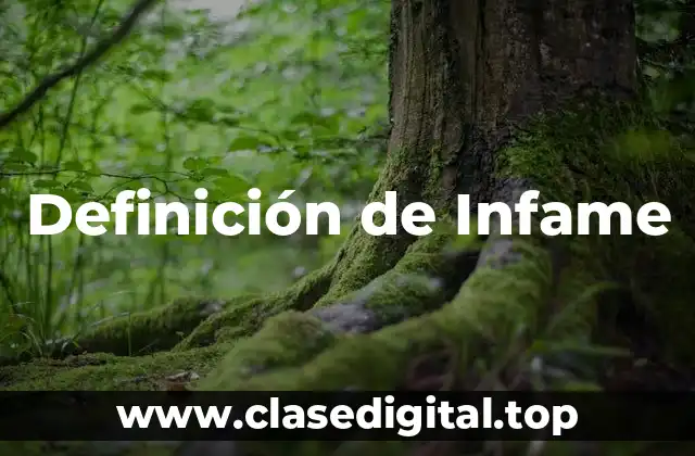 Definición de Infame