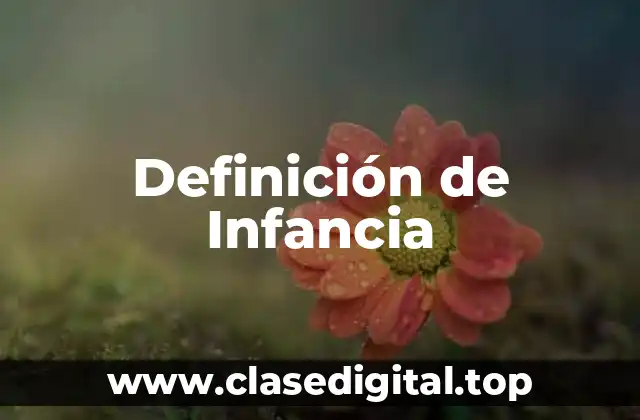 Definición de Infancia