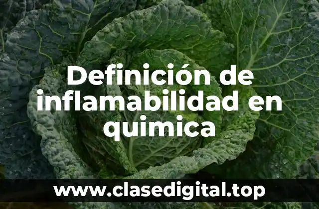 Definición de inflamabilidad en quimica
