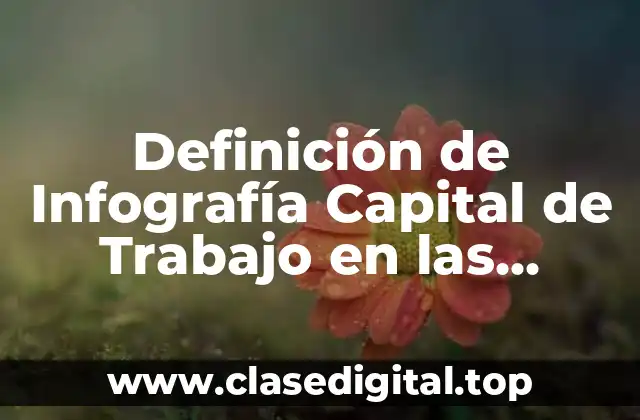 Definición de Infografía Capital de Trabajo en las Empresas