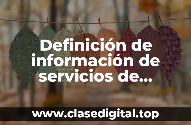 Definición de información de servicios de eliminación plagas urbanas