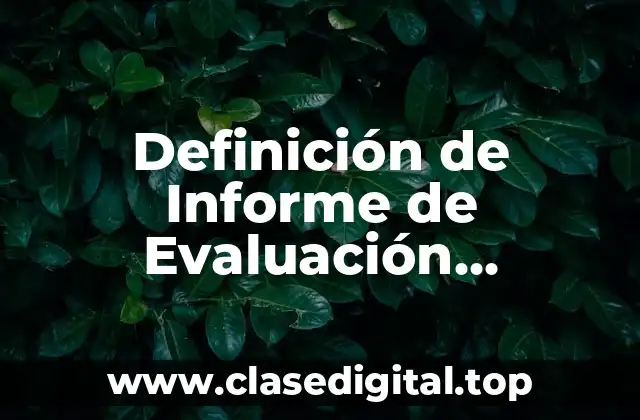 Ejemplos de Informe de Evaluación Diagnóstica Secundaria