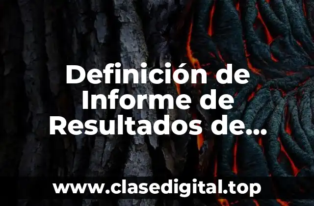 Definición de Informe de Resultados de Auditoría