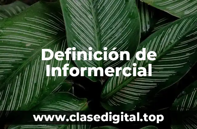 Definición de Informercial
