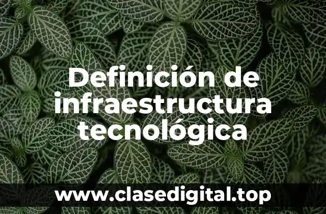 Definición de infraestructura tecnológica