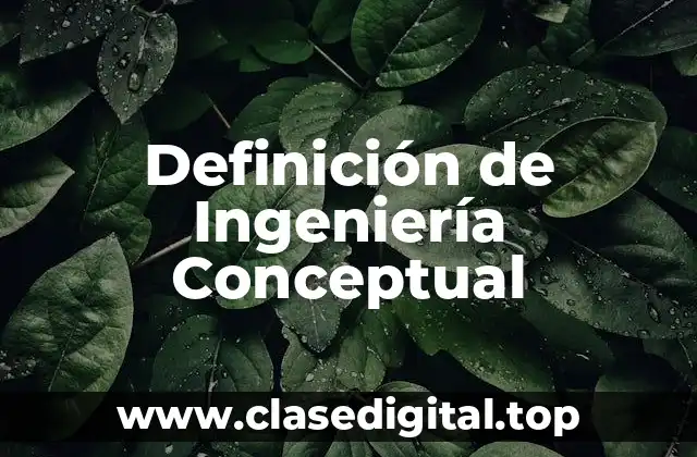 Definición de Ingeniería Conceptual