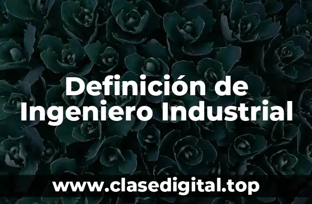 Definición de Ingeniero Industrial