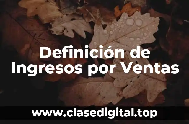 Definición de Ingresos por Ventas