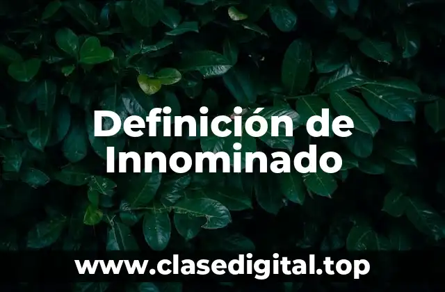 Definición de Innominado