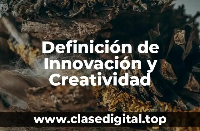 Definición de Innovación y Creatividad