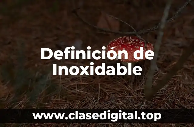 Definición de Inoxidable