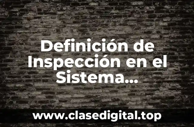 Definición de Inspección en el Sistema Cardiovascular
