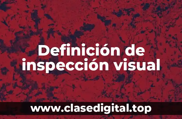 Definición de inspección visual
