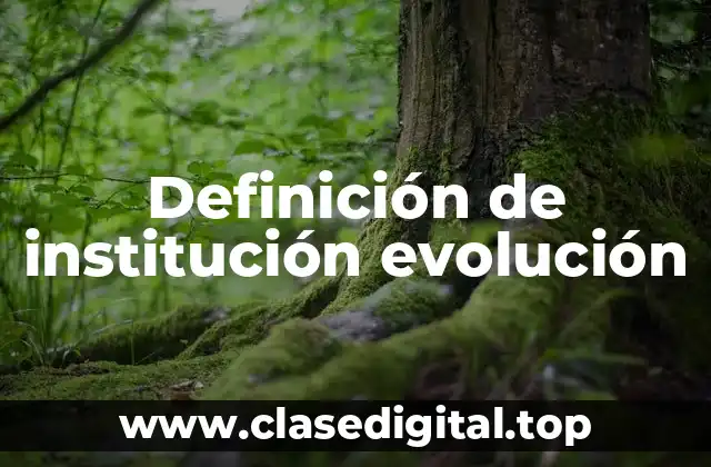 Definición de institución evolución