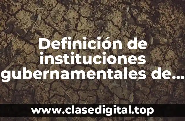Definición de instituciones gubernamentales de El Salvador