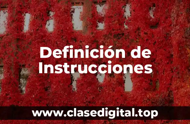 Definición de Instrucciones