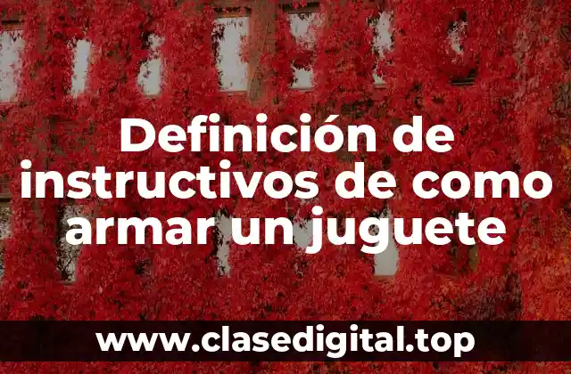 Definición de instructivos de como armar un juguete