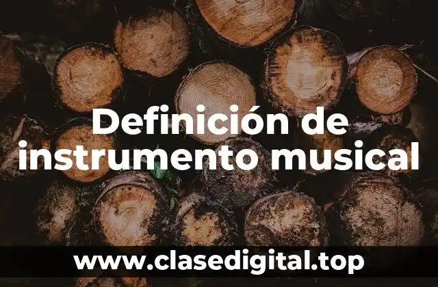 Definición de instrumento musical
