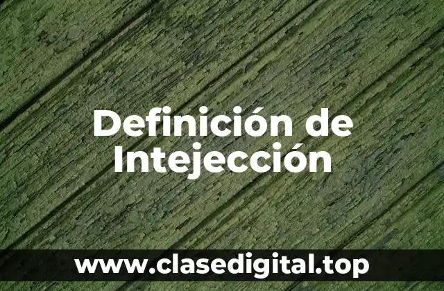 Definición de Intejección