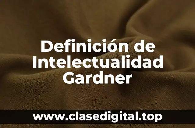 Definición de Intelectualidad Gardner