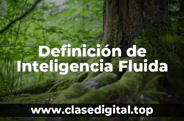 Definición de Inteligencia Fluida