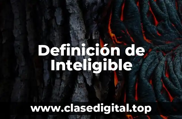 Definición de Inteligible