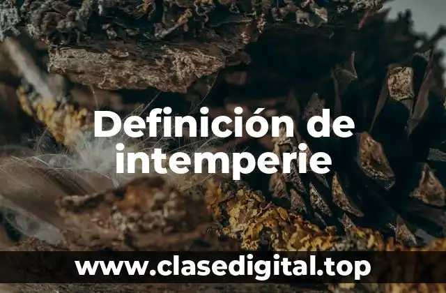 Definición de intemperie