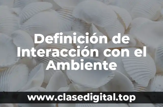 Definición técnica de Interacción con el Ambiente