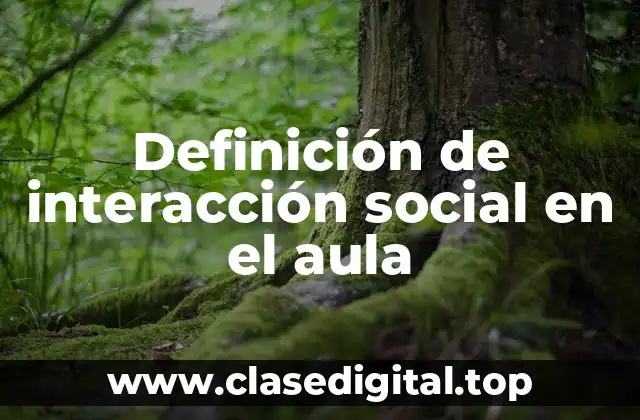 Definición de interacción social en el aula