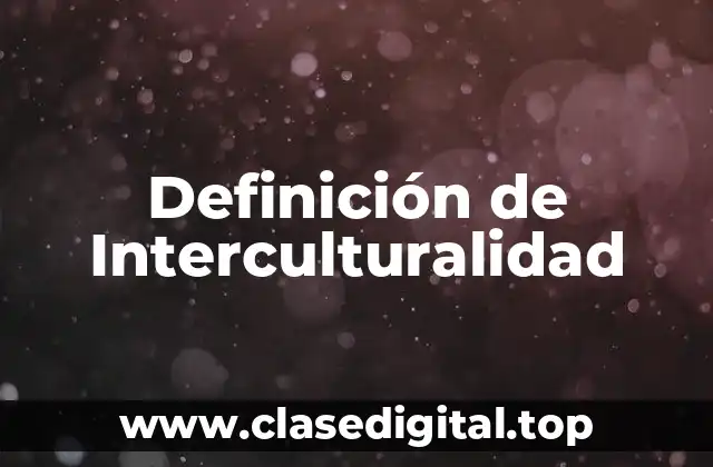 Definición de Interculturalidad