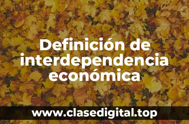 Definición de interdependencia económica