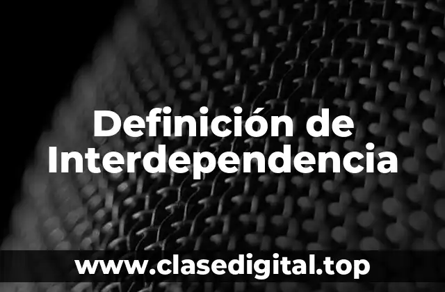 Definición de Interdependencia