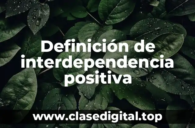 Definición técnica de interdependencia positiva