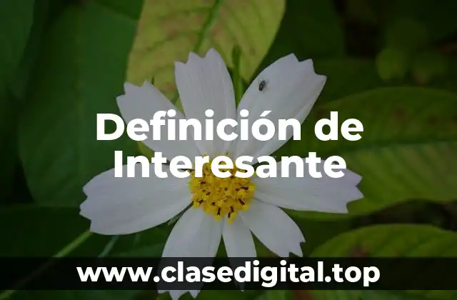 Definición de Interesante