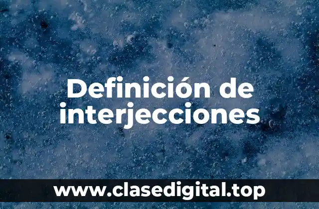 Ejemplos de interjecciones