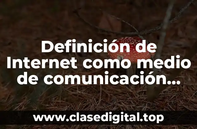 Definición de Internet como medio de comunicación masiva