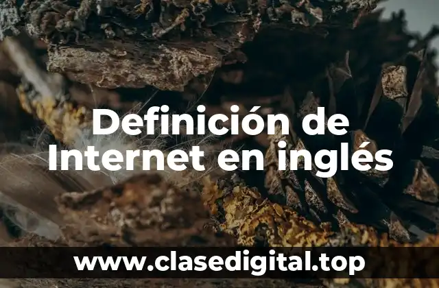 Definición de Internet en inglés