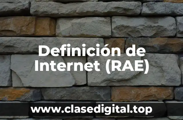 Definición de Internet (RAE)
