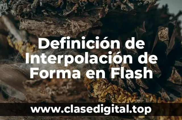 Definición de Interpolación de Forma en Flash