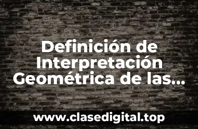 Definición de Interpretación Geométrica de las Soluciones