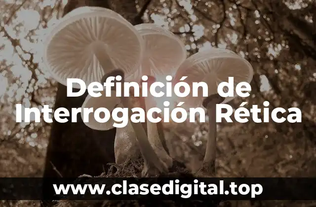 Definición de Interrogación Rética
