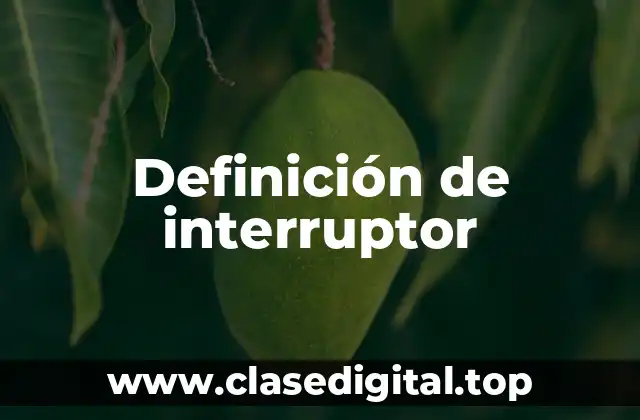 Definición de interruptor