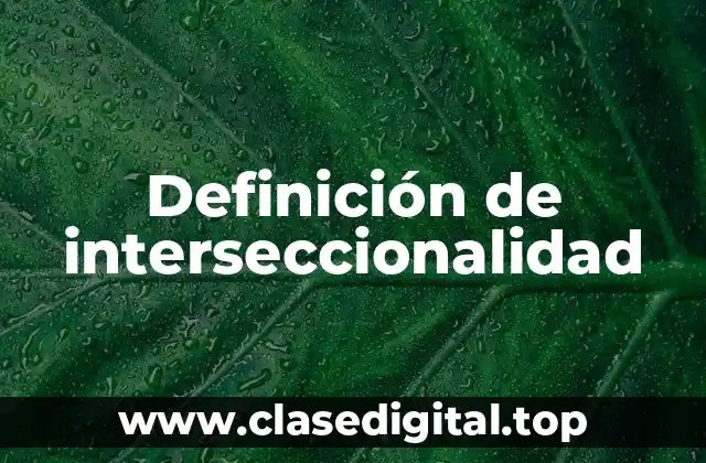Definición de interseccionalidad