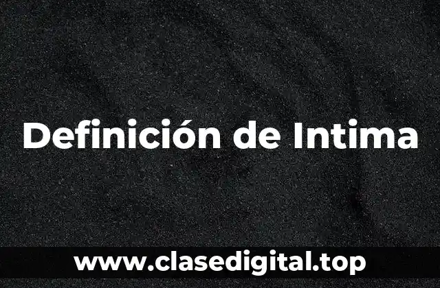 Definición de Intima