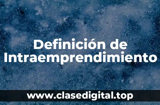Definición de Intraemprendimiento