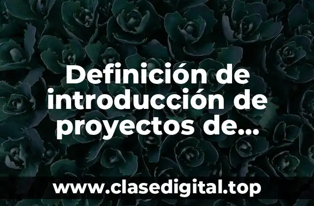 Ejemplos de introducción de proyectos de empresas de ventilación