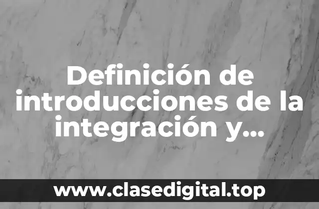 Definición de introducciones de la integración y regulación metabólica