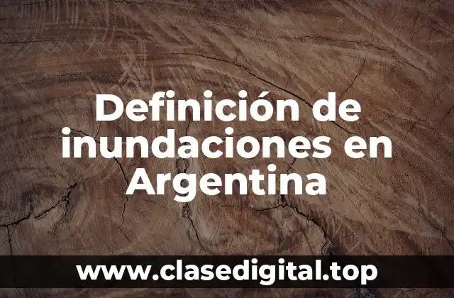 Definición de inundaciones en Argentina