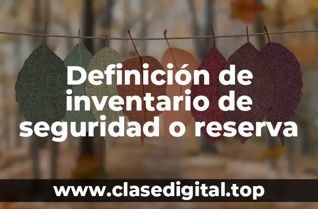 Definición de inventario de seguridad o reserva